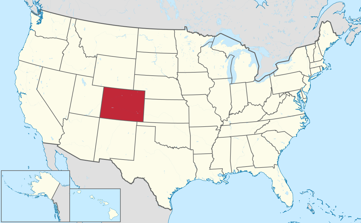 colorado highlighted on a map